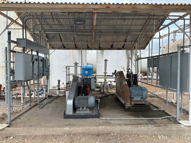 Pump and control equipment at the upgraded SWD site