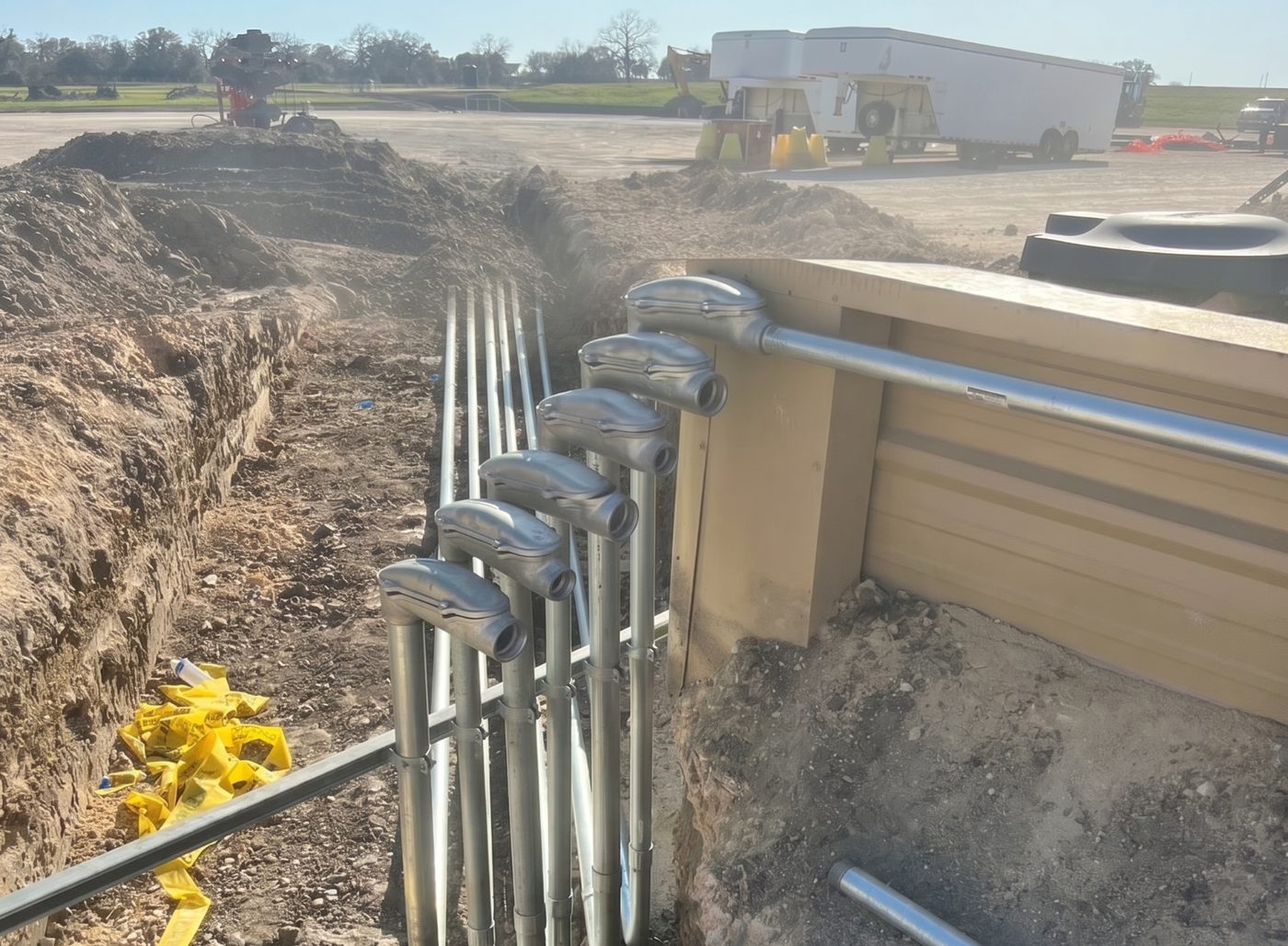 Conduit run into a new control building